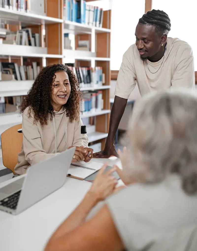 Three Adults In Professional Development Meeting