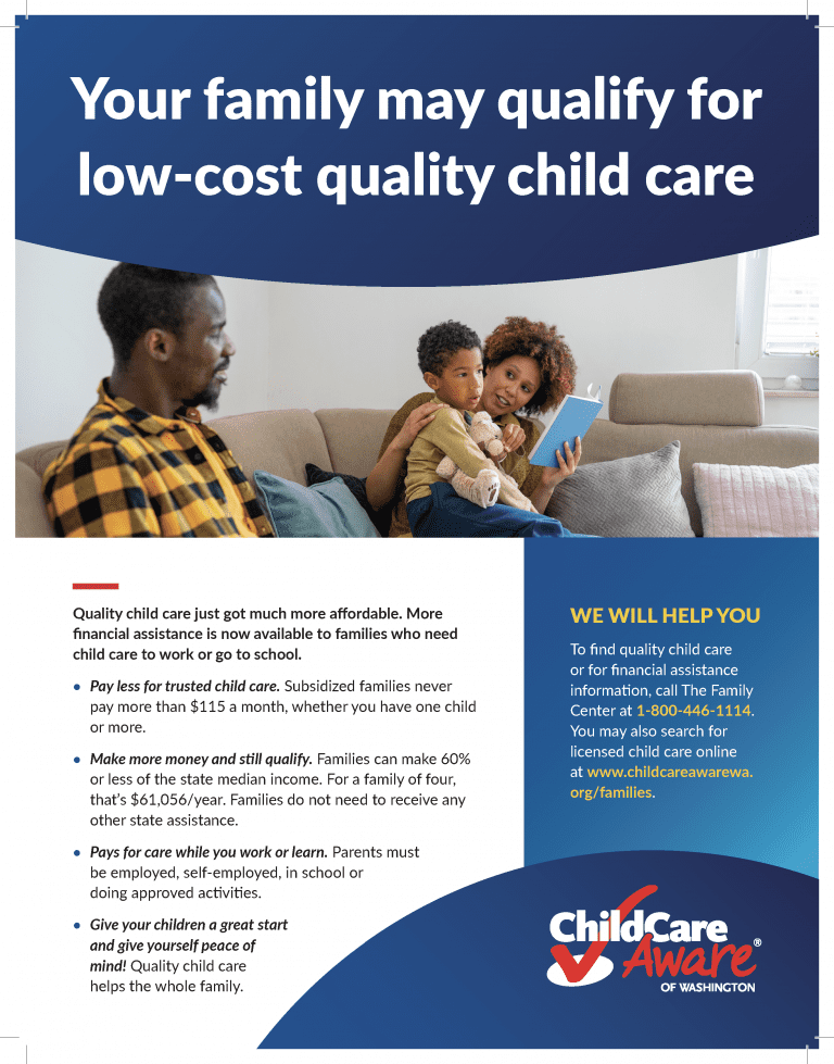 Your Family Might Qualify for LowCost Child Care Child Care Aware NW